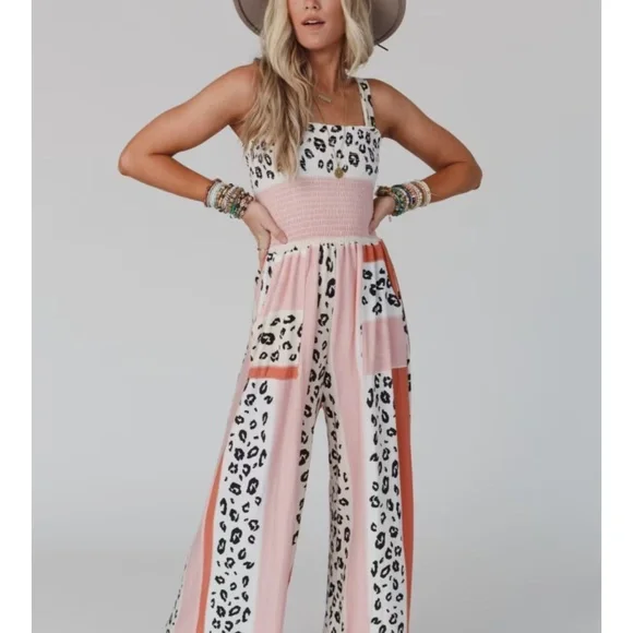 NWOT SERENDIPITY ANIMAL PRINT JUMPSUIT Size L - Picture 7 of 13